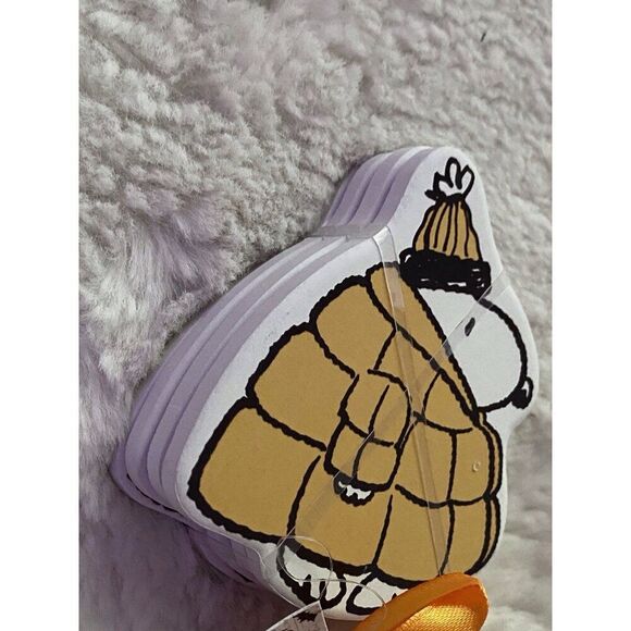 Set Of 4 Peanuts Snoopy Warm & Cozy Puffer Puffy Jacket FALL Ceramic Coaster NEW - Picture 5 of 8